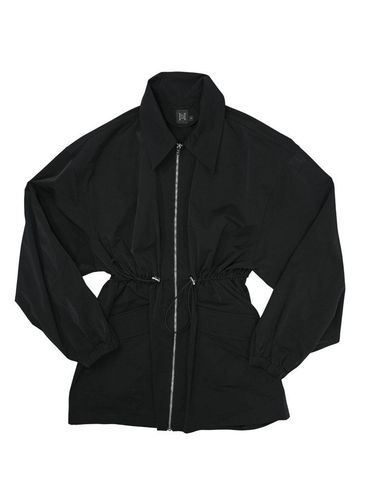 Helsa Tech Gabardine Zip Jacket In Black